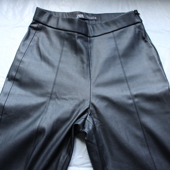 Zara Faux Leather Pants High Rise Skinny Size Small - Picture 4 of 8
